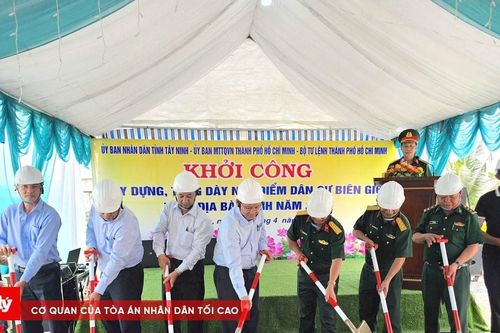 Khởi công 10 căn nhà liền kề chốt dân quân biên giới tại Tây Ninh