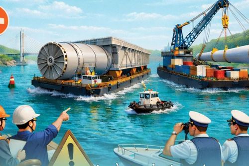 Quy định mới về vận tải hàng hóa siêu trường, siêu trọng đường thủy