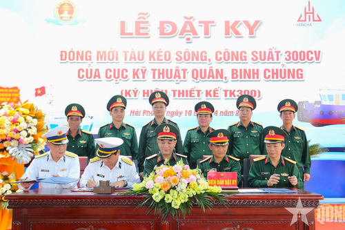Đóng mới 2 tàu kéo sông đáp ứng yêu cầu huấn luyện, sẵn sàng chiến đấu