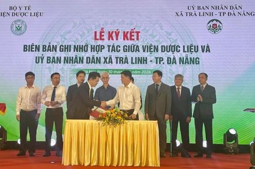 Viện Dược liệu và UBND xã Trà Linh ký kết hợp tác