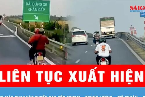 Xe máy liên tục chạy vào tuyến cao tốc TPHCM – Trung Lương – Mỹ Thuận – Cần Thơ