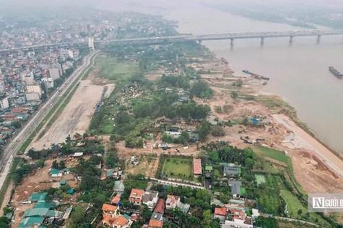 Toàn cảnh khu đất xây dựng công viên rộng gần 20ha ven sông Hồng
