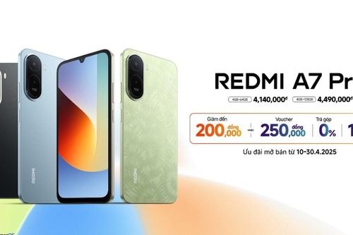Xiaomi ra mắt REDMI A7 Pro tại Việt Nam: Màn hình 120Hz và pin 6,000 mAh giá từ 4.49 triệu đồng
