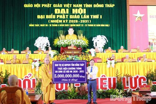 Thượng tọa Thích Tĩnh Triệt tiếp tục được suy cử làm Trưởng ban Trị sự Giáo hội Phật giáo Việt Nam tỉnh Đồng Tháp