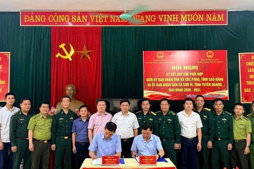 Xã Cốc Pàng ký kết Quy chế phối hợp trong thực hiện nhiệm vụ chính trị trên địa bàn giáp ranh