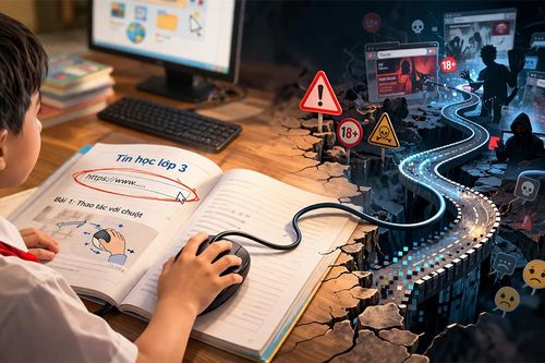 Link web đen trong sách lớp 3: Cú click vào khoảng trống kiểm duyệt