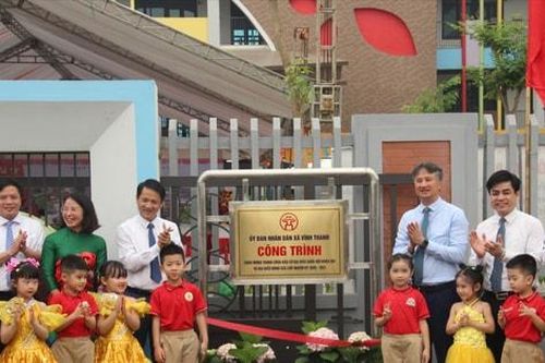 Vĩnh Thanh khánh thành, gắn biển Trường Mầm non Ngọc Chi
