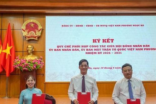 Phường Ngọc Hà ký kết các chương trình phối hợp công tác giai đoạn 2026-2031