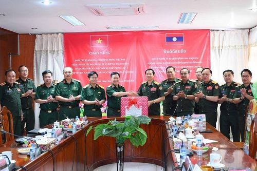 Binh đoàn 15: Thăm, chúc Tết Bunpimay và kiểm tra tiến độ dự án cụm bản Mường Chăm tại Lào