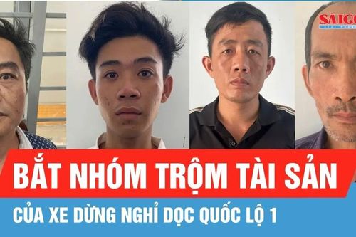 Bắt nhóm trộm tài sản của xe dừng nghỉ dọc quốc lộ 1