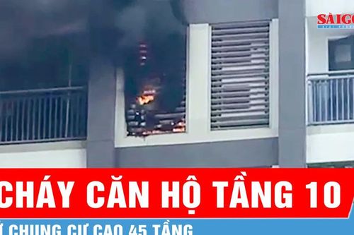Kịp thời dập tắt đám cháy ở chung cư cao 45 tầng