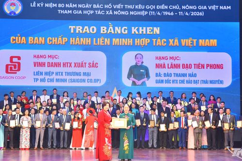 Thái Nguyên có 2 đơn vị được trao giải 'Ngôi sao Hợp tác xã', 2 sản phẩm đạt giải 'Mai An Tiêm'