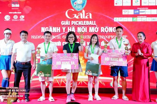 Gala trao giải Giải Pickleball ngành Y Hà Nội mở rộng 2026: Khép lại mùa giải sôi động, giàu tính kết nối
