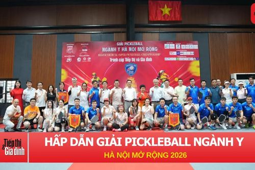 Hấp dẫn Giải Pickleball ngành Y Hà Nội mở rộng 2026: Sân chơi kết nối, lan tỏa tinh thần sống khỏe