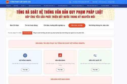 Khai trương chuyên mục 'Tổng rà soát văn bản quy phạm pháp luật' trên Cổng Pháp luật quốc gia