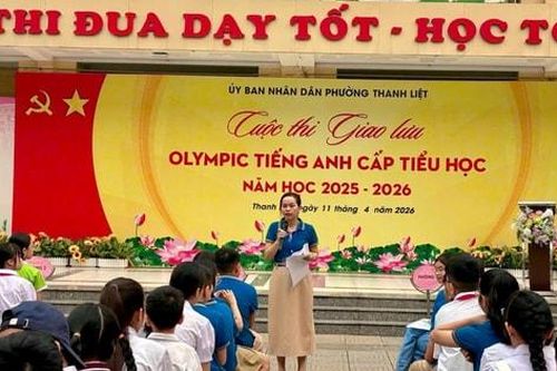 Thanh Liệt tổ chức giao lưu Olympic tiếng Anh cấp tiểu học