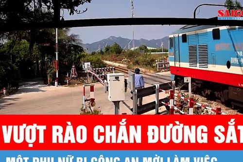 Xử phạt người phụ nữ vượt rào chắn, tông vào barie lúc tàu hỏa chạy tới