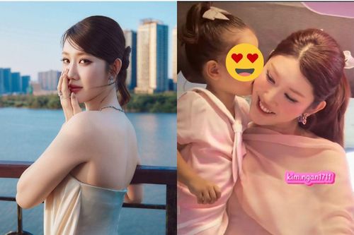 Khung hình hạnh phúc giữa Thúy Ngân và con gái nuôi