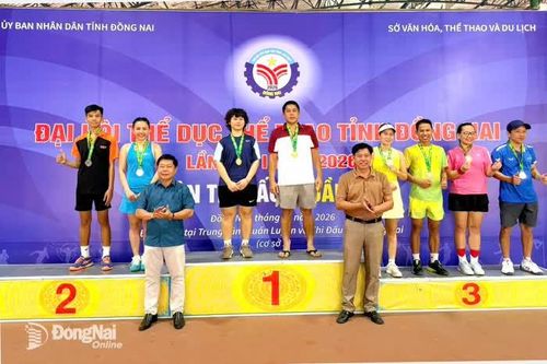 Xã Trảng Bom giành nhiều huy chương vàng nhất môn quần vợt Đại hội Thể dục thể thao tỉnh Đồng Nai lần I