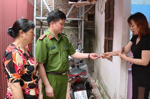 Công an xã Vĩnh Thanh tuần tra khép kín địa bàn phòng ngừa tội phạm