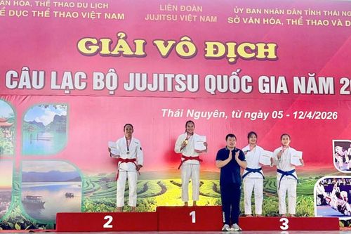 Cao Bằng đoạt 11 huy chương tại Giải Vô địch các câu lạc bộ Jujitsu quốc gia 2026