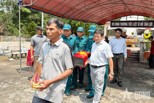 Quảng Ngãi: Tổ chức truy điệu và an táng các hài cốt liệt sĩ