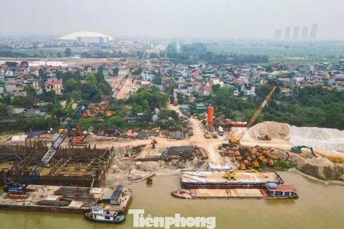 Toàn cảnh tiến độ 'siêu dự án' cầu Tứ Liên gần 20.000 tỷ đồng