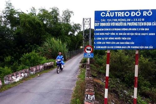 Nghệ An tạm dừng lưu thông qua cầu treo Đò Rô để sửa chữa