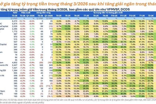 Các quỹ cổ phiếu lớn thận trọng, tăng nắm giữ tiền mặt