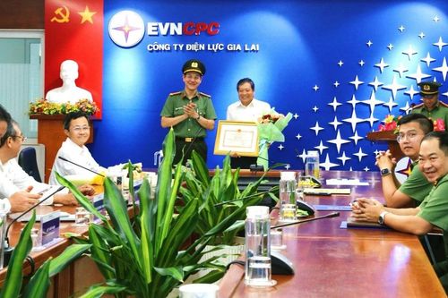 Trao bằng khen cho Công ty Điện lực Gia Lai trong phong trào 'Toàn dân bảo vệ an ninh Tổ quốc'