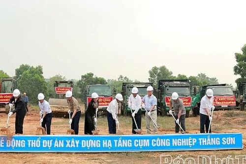 Khởi công Dự án xây dựng hạ tầng Cụm công nghiệp Thắng Sơn