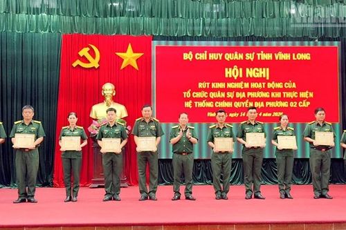 Vĩnh Long rút kinh nghiệm tổ chức quân sự địa phương khi thực hiện chính quyền 2 cấp