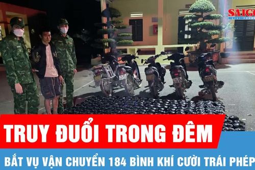Quảng Ninh bắt vụ vận chuyển 184 bình khí cười trái phép