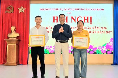 Phường Bắc Cam Ranh tổng kết công tác tuyển chọn, gọi công dân nhập ngũ năm 2026