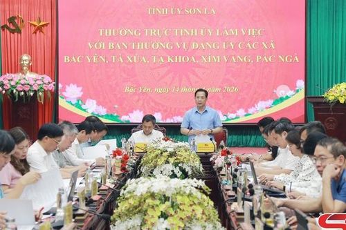 Thường trực Tỉnh ủy làm việc với Ban Thường vụ Đảng ủy 5 xã