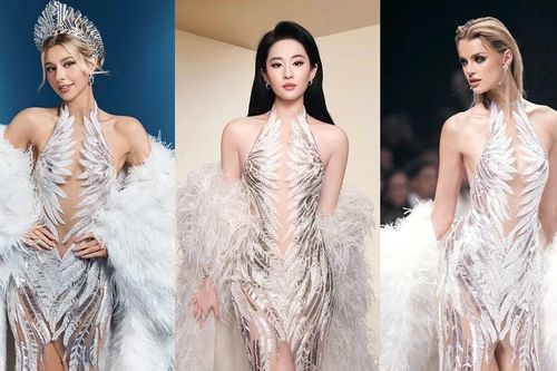 Lưu Diệc Phi 'đụng hàng' dàn hậu đình đám trong thiết kế dạ hội của Lê Thanh Hòa