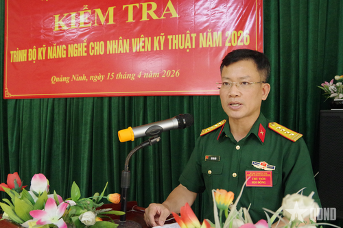 Bộ CHQS tỉnh Quảng Ninh kiểm tra trình độ kỹ năng nghề cho nhân viên chuyên môn kỹ thuật