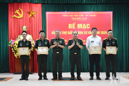 Nhà máy Z133 bế mạc Hội thi thợ giỏi ngành cơ khí năm 2026