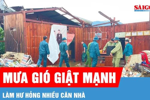 Lâm Đồng: Dông lốc làm hư hỏng nhiều căn nhà