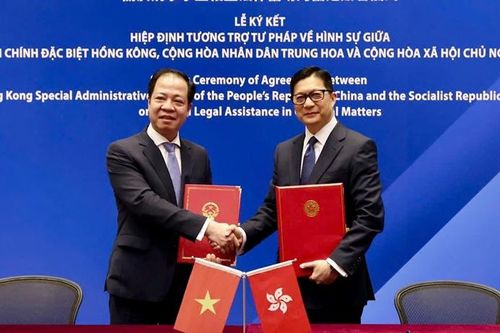 Việt Nam và Hồng Kông, Trung Quốc ký Hiệp định tương trợ tư pháp về hình sự