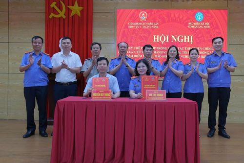VKSND khu vực 1- Quảng Ninh ký Quy chế phối hợp với Bảo hiểm xã hội tỉnh Quảng Ninh