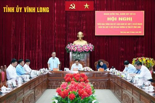 Thông báo kết luận giám sát đối với Ban Thường vụ Tỉnh ủy Vĩnh Long