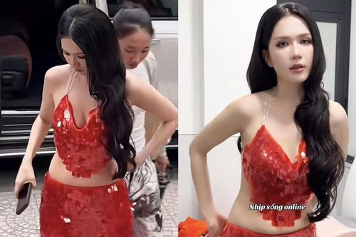 Ngọc Trinh để lộ khuyết điểm khi mặc váy hở