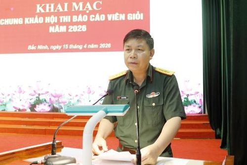 Bộ Chỉ huy quân sự tỉnh khai mạc Hội thi Báo cáo viên giỏi năm 2026