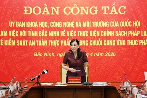 Ủy ban Khoa học, công nghệ và môi trường của Quốc hội khảo sát việc thực hiện chính sách an toàn thực phẩm tại Bắc Ninh