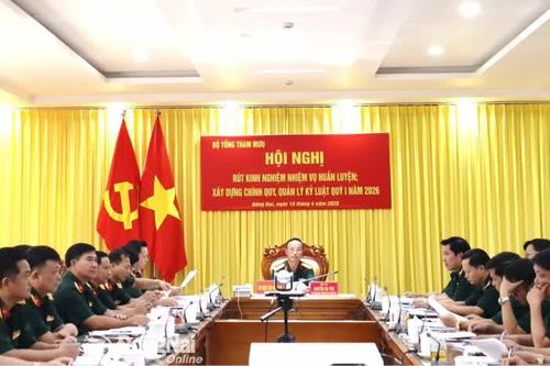 Bộ Quốc phòng tổ chức hội nghị rút kinh nghiệm huấn luyện giáo dục - đào tạo, xây dựng chính quy, quản lý kỷ luật quý I-2026