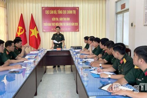 Cục Cán bộ - Tổng cục Chính trị kiểm tra công tác cán bộ năm 2026 tại phường Mỹ Tho