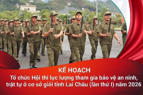 Kế hoạch tổ chức Hội thi lực lượng tham gia bảo vệ an ninh, trật tự ở cơ sở giỏi tỉnh Lai Châu (lần thứ I) năm 2026