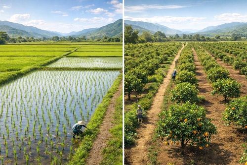 Tự ý chuyển đất trồng lúa sang đất trồng cây lâu năm bị phạt đến 30 triệu đồng từ năm 2025