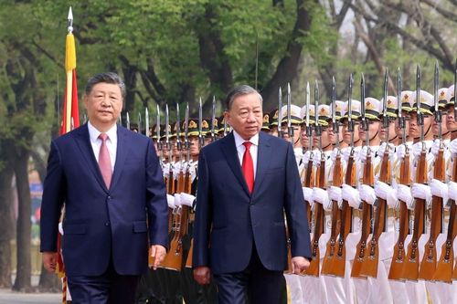 Lễ đón trọng thể Tổng Bí thư, Chủ tịch nước Tô Lâm thăm cấp Nhà nước đến Trung Quốc